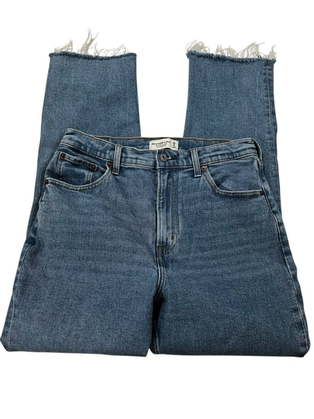 Abercrombie & Fitch Ultra High Rise Curve Love Ankle Straight Jeans 29/8 Long